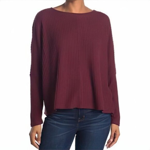 New H Bordeaux XS H By Bordeaux Top Rosewood Knit Womens NWT - Picture 1 of 1